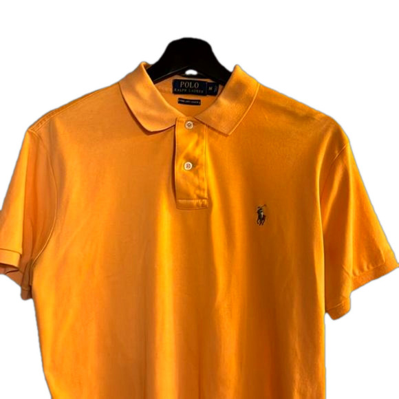 Polo Ralph Lauren Men’s Pima Soft Touch Polo Shirt Orange M - Picture 2 of 2